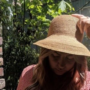 Vintage straw beach hat